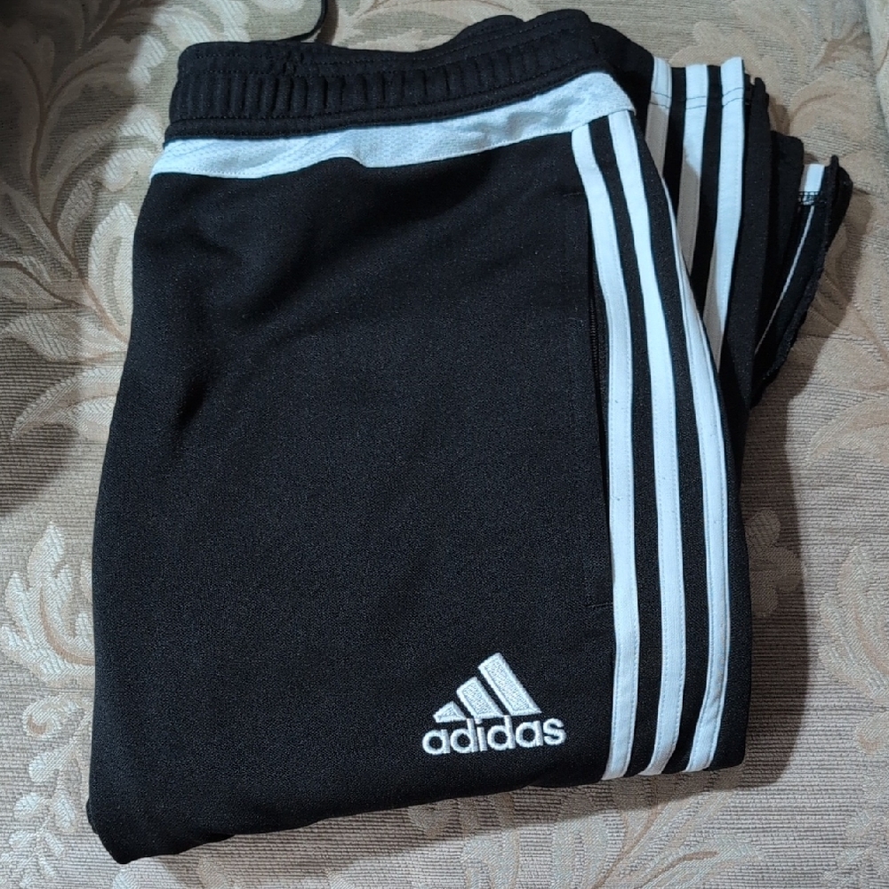 Adidas Black and White Joggers
